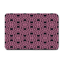 Triangle Knot Pink And Black Fabric Small Doormat  by BangZart