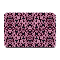 Triangle Knot Pink And Black Fabric Plate Mats by BangZart