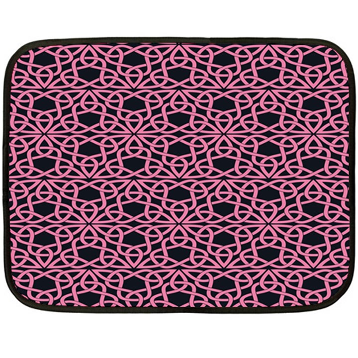 Triangle Knot Pink And Black Fabric Fleece Blanket (Mini)