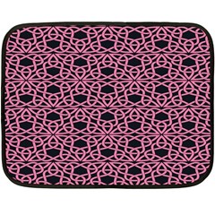 Triangle Knot Pink And Black Fabric Double Sided Fleece Blanket (mini)  by BangZart