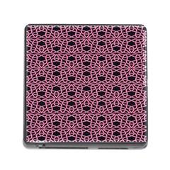 Triangle Knot Pink And Black Fabric Memory Card Reader (square) by BangZart