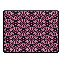 Triangle Knot Pink And Black Fabric Fleece Blanket (small) by BangZart