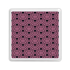 Triangle Knot Pink And Black Fabric Memory Card Reader (square)  by BangZart