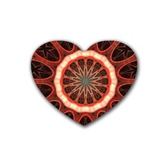 Circle Pattern Rubber Coaster (heart) 