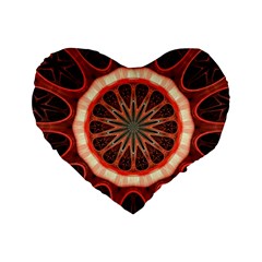 Circle Pattern Standard 16  Premium Heart Shape Cushions by BangZart