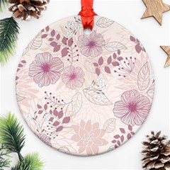 Leaves Pattern Ornament (round) by BangZart