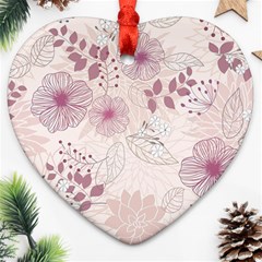 Leaves Pattern Ornament (heart)