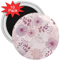 Leaves Pattern 3  Magnets (10 Pack) 