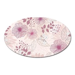 Leaves Pattern Oval Magnet