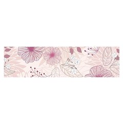 Leaves Pattern Satin Scarf (oblong)