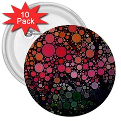 Circle Abstract 3  Buttons (10 Pack) 