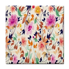 Vector Floral Art Tile Coasters