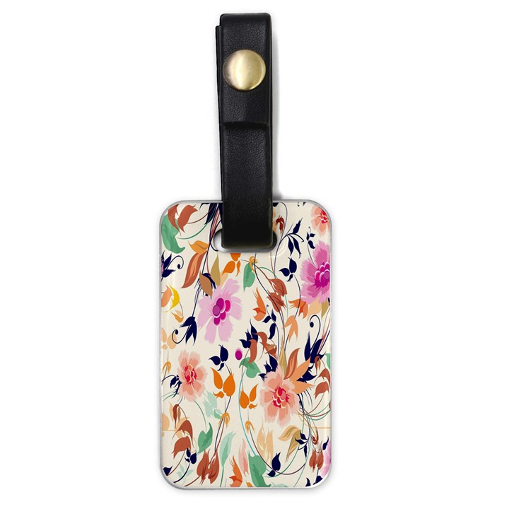 Vector Floral Art Luggage Tags (One Side) 