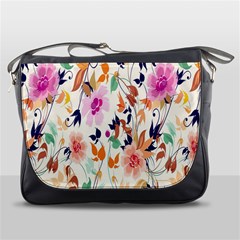 Vector Floral Art Messenger Bags by BangZart