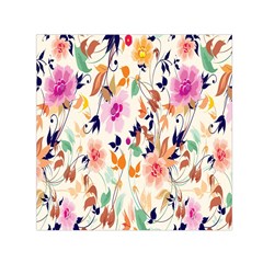 Vector Floral Art Small Satin Scarf (square)