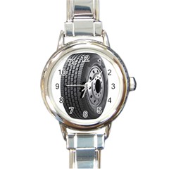 Tire Round Italian Charm Watch