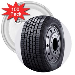 Tire 3  Buttons (100 Pack) 