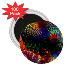 Colored Fractal 2 25  Magnets (100 Pack)  by BangZart