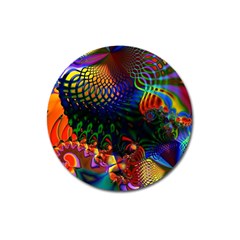 Colored Fractal Magnet 3  (round)