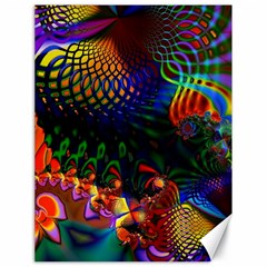 Colored Fractal Canvas 18  X 24   by BangZart