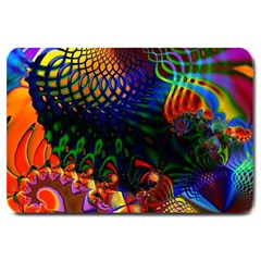 Colored Fractal Large Doormat 