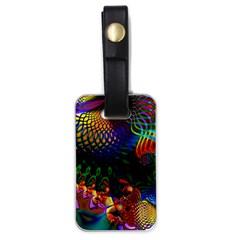 Colored Fractal Luggage Tags (one Side)  by BangZart