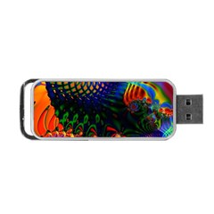 Colored Fractal Portable Usb Flash (two Sides)