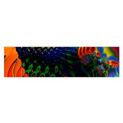 Colored Fractal Satin Scarf (oblong)