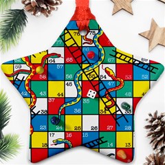 Snakes And Ladders Ornament (star) by BangZart