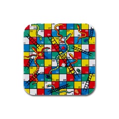 Snakes And Ladders Rubber Square Coaster (4 Pack)  by BangZart