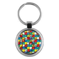 Snakes And Ladders Key Chains (round) 