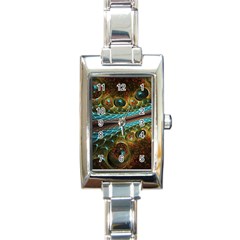 Fractal Snake Skin Rectangle Italian Charm Watch by BangZart