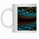 Fractal Snake Skin White Mugs Left