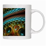 Fractal Snake Skin White Mugs Right