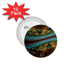 Fractal Snake Skin 1 75  Buttons (10 Pack)