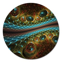 Fractal Snake Skin Magnet 5  (round)