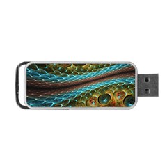 Fractal Snake Skin Portable Usb Flash (one Side)