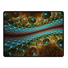 Fractal Snake Skin Double Sided Fleece Blanket (small) 