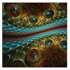 Fractal Snake Skin Large Satin Scarf (square)