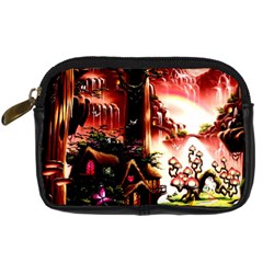 Fantasy Art Story Lodge Girl Rabbits Flowers Digital Camera Cases by BangZart