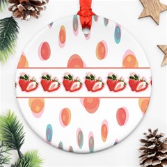 Strawberries Ornament (round) by SuperPatterns