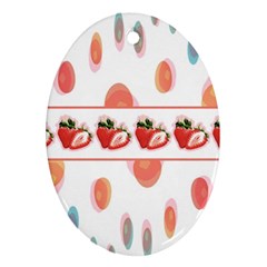 Strawberries Ornament (oval) by SuperPatterns