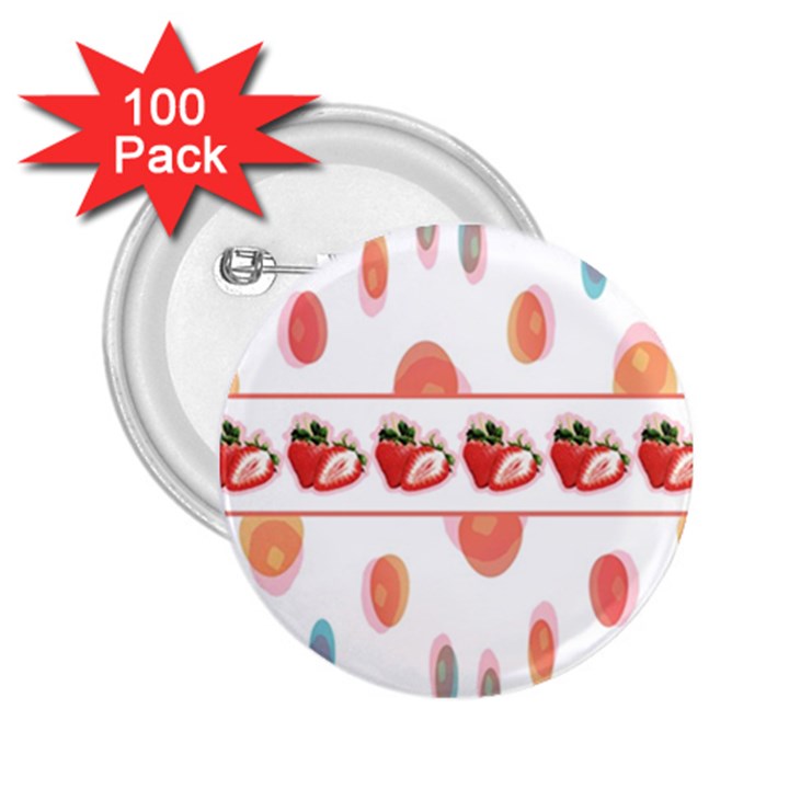 Strawberries 2.25  Buttons (100 pack) 