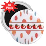 Strawberries 3  Magnets (10 pack)  Front