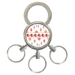 Strawberries 3-ring Key Chains by SuperPatterns