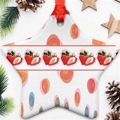 Strawberries Star Ornament (two Sides) by SuperPatterns