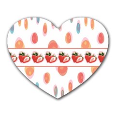 Strawberries Heart Mousepads by SuperPatterns