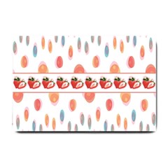 Strawberries Small Doormat  by SuperPatterns