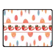 Strawberries Fleece Blanket (small) by SuperPatterns