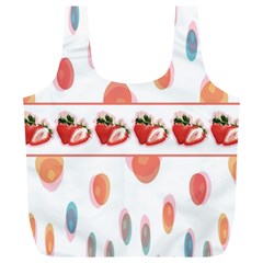 Strawberries Full Print Recycle Bags (l)  by SuperPatterns